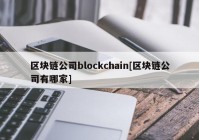 区块链公司blockchain[区块链公司有哪家]